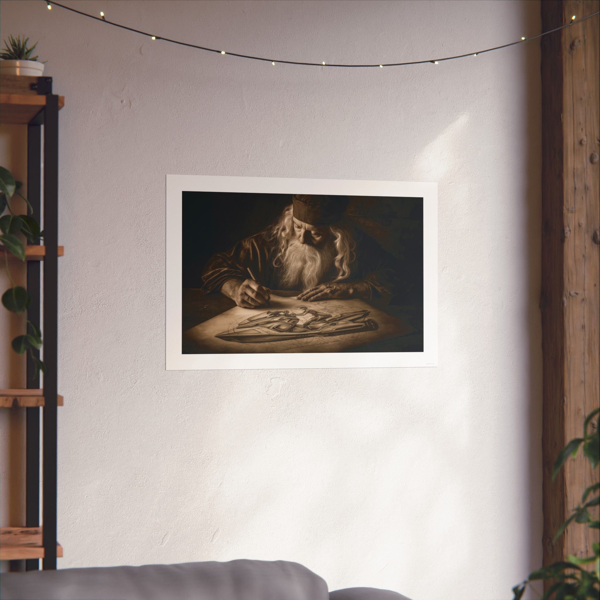 Leonardo de Vinci Creating the Jet Ski - Watersports - Gallery Print Poster - DC0257
